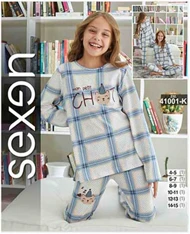 بلوز شلوار بچگانه کد41001 طرح چهار خونه