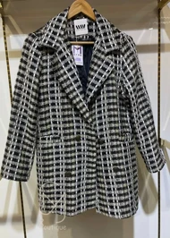 کت شنل سیاه و سفید