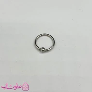 پیرسینگ بینی طرح تک حلقه نقره ای