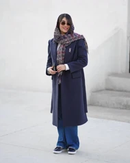 پالتو آستر دار بلند زنانه