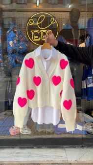 ژاکت بافت قلبی