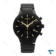 ساعت مردانه رادو CENTRIX کرنوگراف مشکی عقربه طلایی Rado-6935-G
