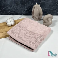 حوله دستی طرح کاریزما رنگ کالباسی روشن