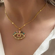 گردنبند رنگی چشم کد 533