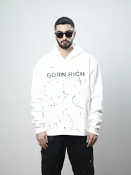 هودی مدل SPLASH سفید برند بورن ریچ bornrich