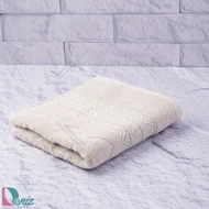 حوله دستی طرح البروس رنگ کرم