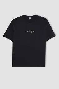 تیشرت آستین کوتاه چاپ شده با یقه C7165x24sm C7165AX24SM