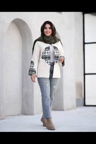 پالتو کتی کنف ترکیبی مهرابی