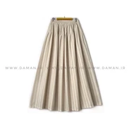 دامن لینن طرحدار قد 90 کد (L511)