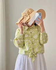 شومیز باتیک سبز
