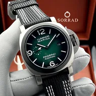 ساعت پنرای مردانه / اتومات بند جیر رنگ مشکی صفحه سبز