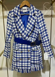 کت پیچازی آستردار آبی