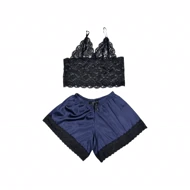 ست نیم‌تنه گیپور و شلوارک مدل 120