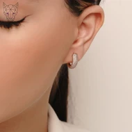 گوشواره ژوپینگ مینیمال فول دایموند