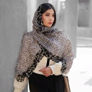 شال نخی طرح پلنگی ریز 20591