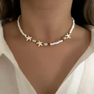 گردنبند زنانه تابستانی ستاره دریایی کد 521