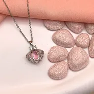 گردنبند سوارسکی صدف و مروارید معلق