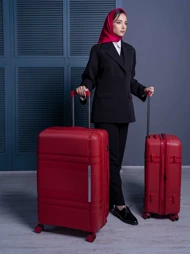 چمدان رزمری مدل Rose Merry RL-477-3S سایز متوسط قرمز