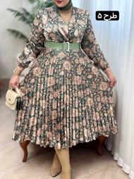 پیراهن پلیسه ساتن 3559