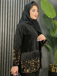 کت مخمل پولکی کد 1648