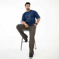 ست تیشرت لانگ وشلوارنیم بگ مردانه_کد:2219