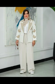 کت آستین گلدوزی پروانه