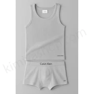 ست رکابی و شورت مردانه کلوین کلاین (CK) طوسی – نخ پنبه کبریتی درجه یک