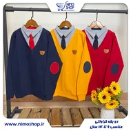 بلوز دو یقه کراواتی سایز بزرگ