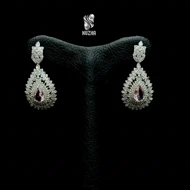 گوشواره جواهری نقره