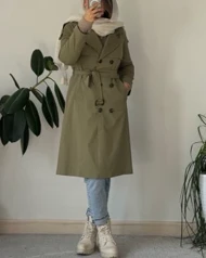 بارانی بلند کتان زارا