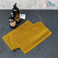 حوله دستی طرح لیوانا رنگ خردلی
