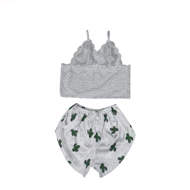 ست نیم‌تنه گیپور و شلوارک طرح کاکتوس 129