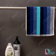 حوله دستی طرح رنگین کمان چند رنگ (آبی)