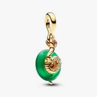 چارم آویز شیشه ای مورانو سبز مار پاندورا