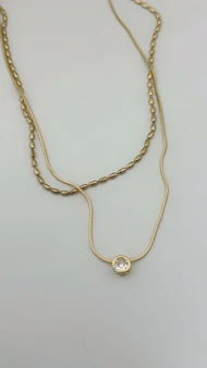 گردنبند 2رج استیل