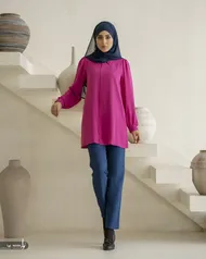 تونیک شلوار نازلی سرخابی