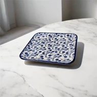 پیش دستی مربع دنی هوم طرح گل سرمه ای / BA31