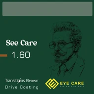 عدسی طبی فتوکرومیک سی کر See Care 1.60 TRANSITIONS/DRIVE Coating/brown