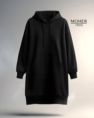 هودی بلند زنانه کرک‌دار سایز بزرگ