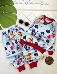 بلوز شلوار مخمل دخترانه پونی ارزان و با کیفیت