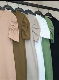 ماکسی آستین پیله دار جنس کبریتی مناسب سایز 36 تا 46