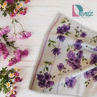 حوله دستی طرح سارا رنگ بنفش