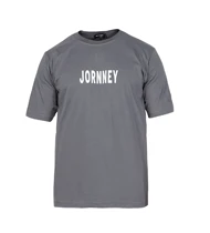 تیشرت Jornney یقه گرد مردانه طوسی طرح دار