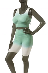 ست ورزشی زنانه بدنسازی سیملس سبز SH