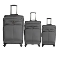 مجموعه سه عددی چمدان پیر کاردین مدل P9090-3 رنگ طوسی به همراه کاور پیرکاردین