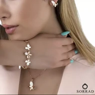 نیم ست پروانه صدفی اپال کلیو