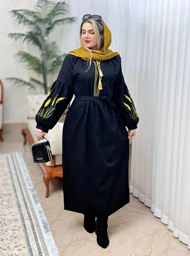پیراهن کتان گندم 2238