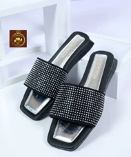 صندل دمپایی زنانه نگین‌دار لوکا