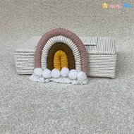 کاور دستمال کاغذی مکرومه مدل رنگین کمان 01