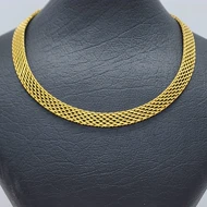 گردنبند رولکسی پهن طلایی زنانه